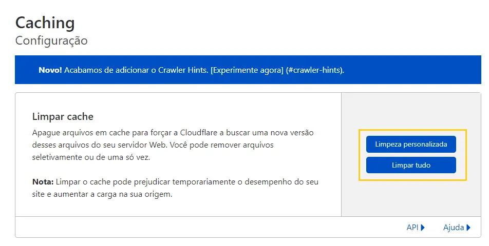 Como limpar o cache da Cloudflare