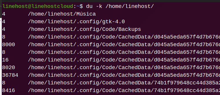 Comando DU - Uso de Disco - 6
