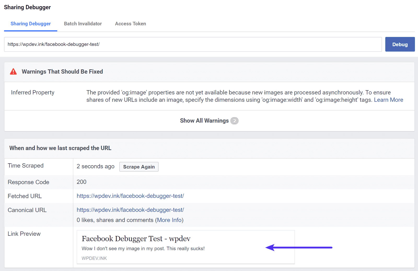 Como Usar o Facebook Debugger para Corrigir Imagens do WordPress Line