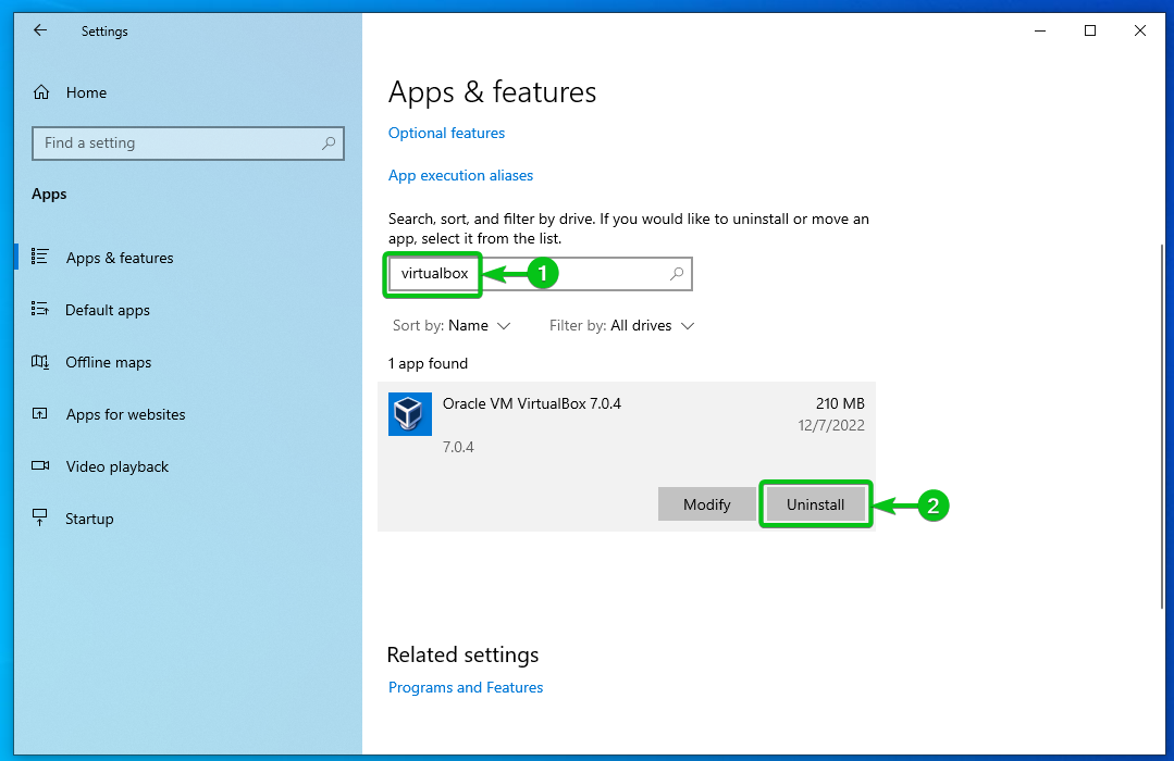 Como desinstalar o VirtualBox 7 - 9