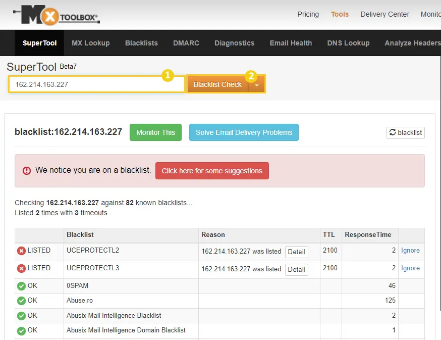 O que é a blacklist UCEProtect