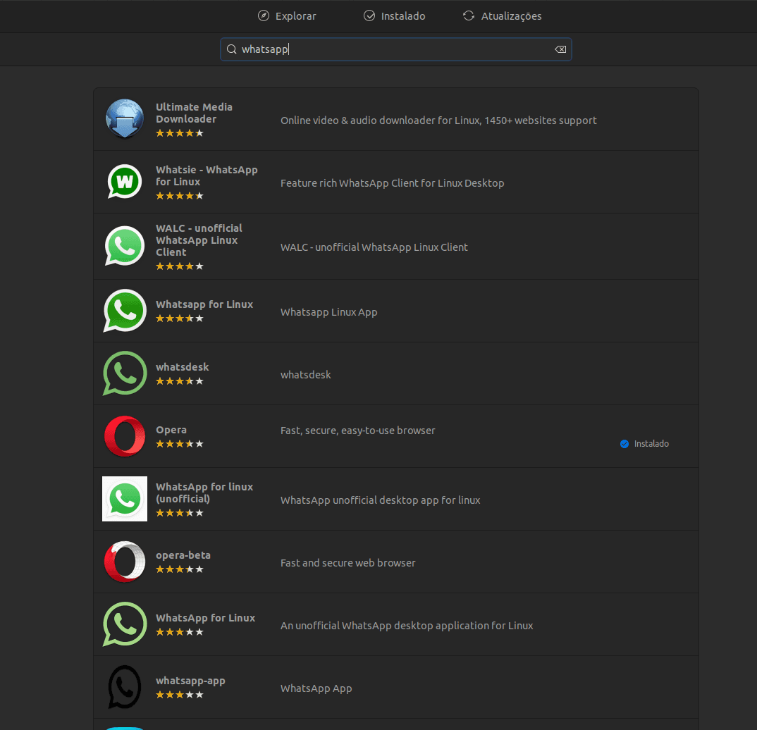 ubuntu software whatsapp